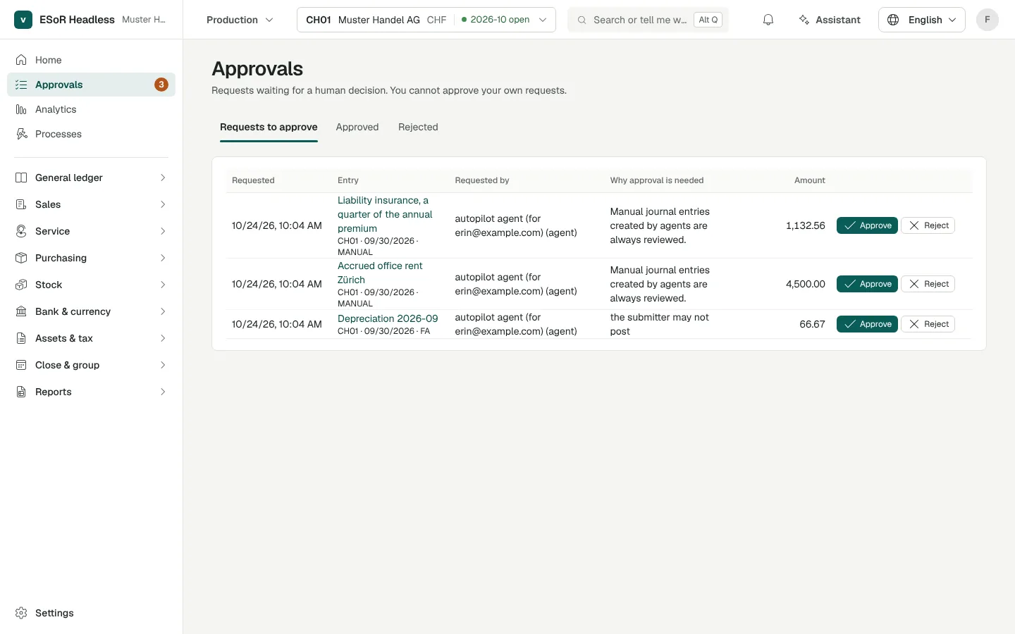 The approvals queue: controlled steps with AI reviewer decisions